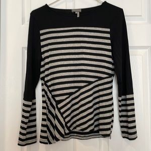 Vince Camino PM -Flattering Black and Gray Stripes